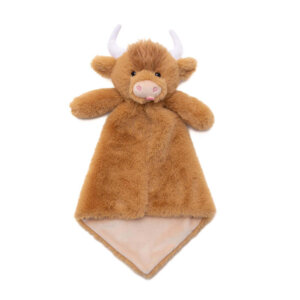 15in Highland Cow Blankie - Cubbies Lovey Blanket Embroidery Blank