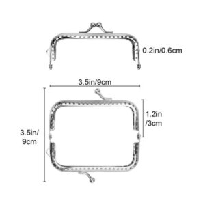 3.5in Squared Purse Twist Lock Clasp Set
